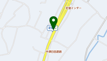 中津日田道路 定留IC 上り 出口の地図画像