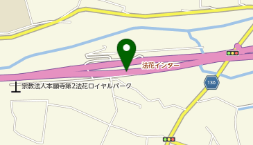 徳島南環状道路 法花IC 上り 入口の地図画像