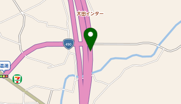 小郡萩道路 大田IC 上り 出口の地図画像