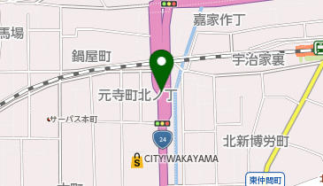 第二阪和国道 元寺町五丁目交差点 上り 入口の地図画像