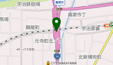 第二阪和国道 元寺町五丁目交差点 下り 出口の地図画像