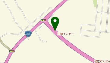 松江だんだん道路 川津IC 上り 入口の地図画像