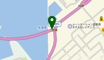 西海岸道路 宇地泊IC 上り 出口の地図画像