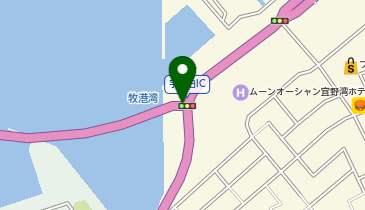 西海岸道路 宇地泊IC 下り 入口の地図画像