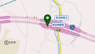 松永道路 羽原 下り 入口の地図画像