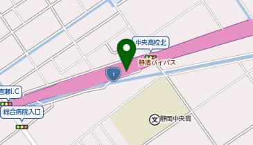 静清バイパス 唐瀬IC 下り 出口の地図画像