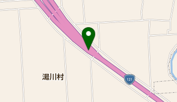 会津縦貫道 湯川南IC 上り 出口の地図画像