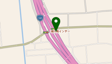 会津縦貫道 湯川南IC 下り 入口の地図画像