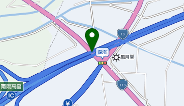 赤湯バイパス 深沼交差点(南陽高畠IC) 上り 出口の地図画像