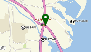 がまだすロード 島原南IC(交差点) 下り 出口の地図画像