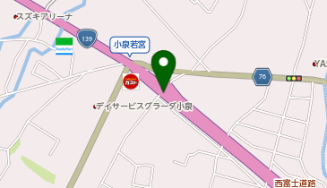 西富士道路 小泉IC 下り 出口の地図画像