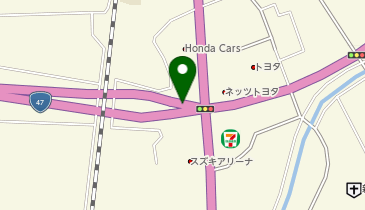 新庄酒田道路 亀割交差点 上り 出口の地図画像