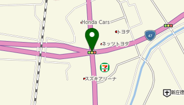 新庄酒田道路 亀割交差点 下り 入口の地図画像