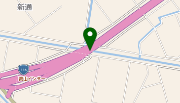 新潟西バイパス 高山IC 上り 出口の地図画像