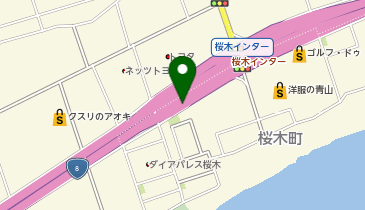 新潟バイパス 桜木IC 上り 入口の地図画像