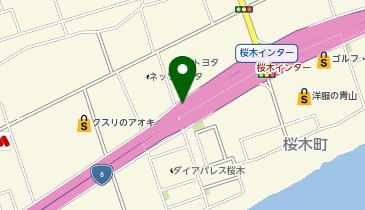 新潟バイパス 桜木IC 下り 出口の地図画像