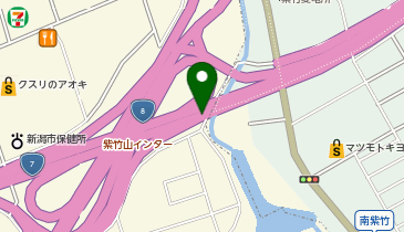 新潟バイパス 紫竹山IC 上り 出口の地図画像