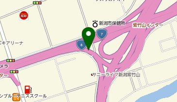 新潟バイパス 紫竹山IC 上り 入口の地図画像