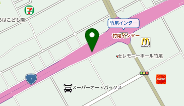 新潟バイパス 竹尾IC 上り 入口の地図画像