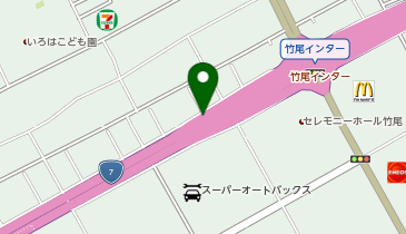 新潟バイパス 竹尾IC 下り 出口の地図画像