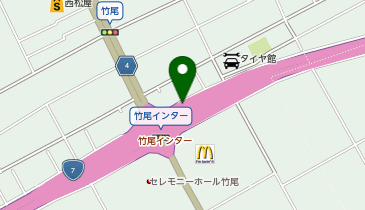 新潟バイパス 竹尾IC 下り 入口の地図画像