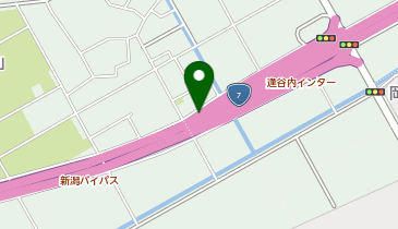 新潟バイパス 逢谷内IC 下り 出口の地図画像