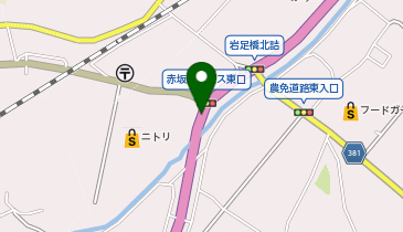 赤坂バイパス 赤坂バイパス東口交差点 下り 入口の地図画像