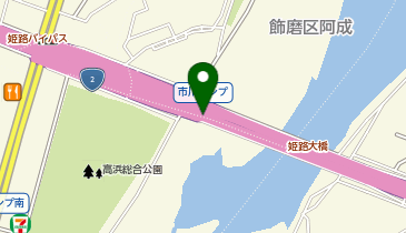 姫路バイパス 市川 下り 出口の地図画像