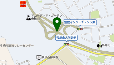 阪奈道路 富雄IC 上り 出口の地図画像