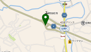 阪奈道路 生駒IC 上り 入口の地図画像