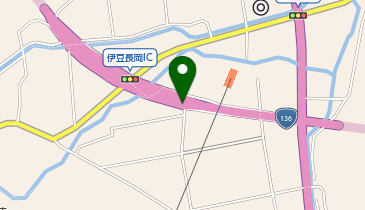 伊豆中央道 伊豆長岡IC 上り 出口の地図画像