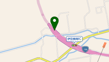 伊豆中央道 伊豆長岡IC 下り 出口の地図画像