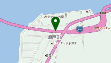 本渡道路 本渡港IC 下り 出口の地図画像