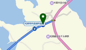 松島有料道路 合津IC 上り 出口の地図画像