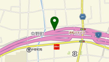 浜松バイパス 中野町IC 上り 出口の地図画像