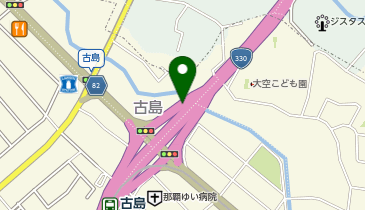 浦添バイパス 古島IC 上り 入口の地図画像