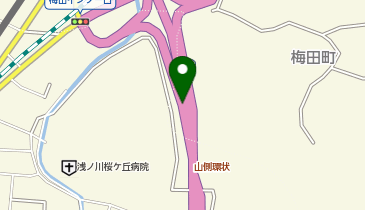 金沢外環状道路山側幹線(山側環状) 梅田IC 上り 出口の地図画像