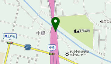 津幡バイパス 中橋IC 下り 出口の地図画像