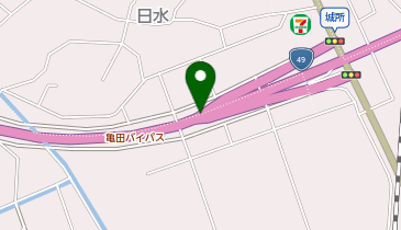 亀田バイパス 城所IC 上り 出口の地図画像