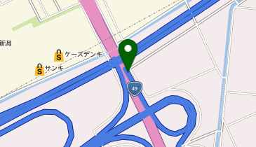 亀田バイパス 新潟亀田IC 上り 出口の地図画像