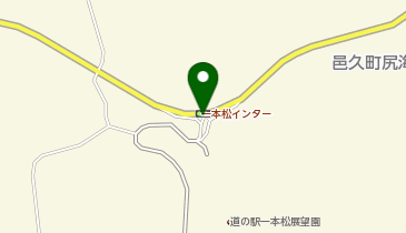 岡山ブルーライン 一本松IC(交差点) 下り 入口の地図画像