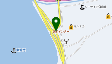 岡山ブルーライン 備前IC 上り 入口の地図画像