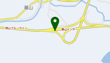 岡山ブルーライン 蕃山IC 上り 入口の地図画像