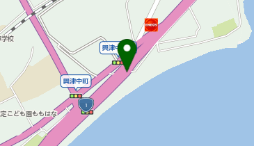 富士由比バイパス 興津IC 下り 出口の地図画像
