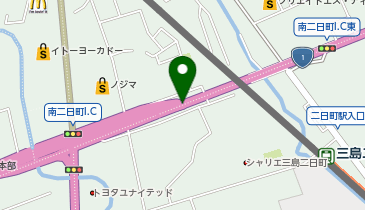 三島バイパス 南二日町IC 下り 出口の地図画像