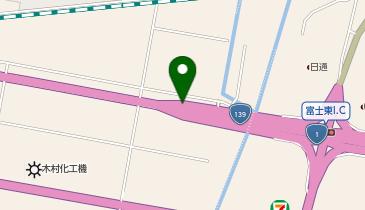 富士由比バイパス 富士東IC 上り 出口の地図画像