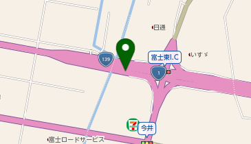 富士由比バイパス 富士東IC 下り 入口の地図画像