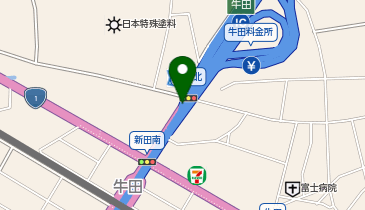 衣浦豊田道路 牛田IC 上り 出口の地図画像