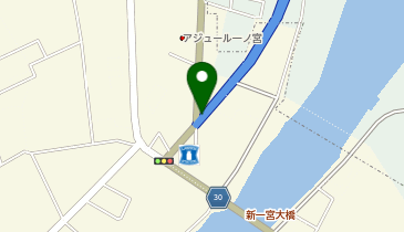 九十九里有料道路 一宮IC 下り 入口の地図画像