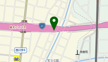 岐大バイパス 下川手IC 下り 出口の地図画像